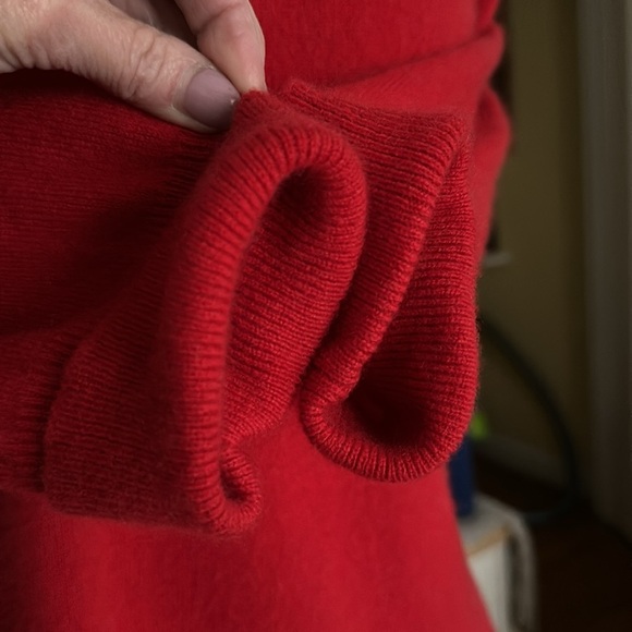JONES New York Vintage 90s Red Cashmere Sweater Preppy Elevated Classic Medium - Picture 10 of 14